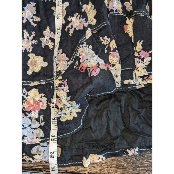 Free People Camella Mini Dress Floral Printed Cotton Ruffle Ruched Sz XS Boho - Picture 9 of 9